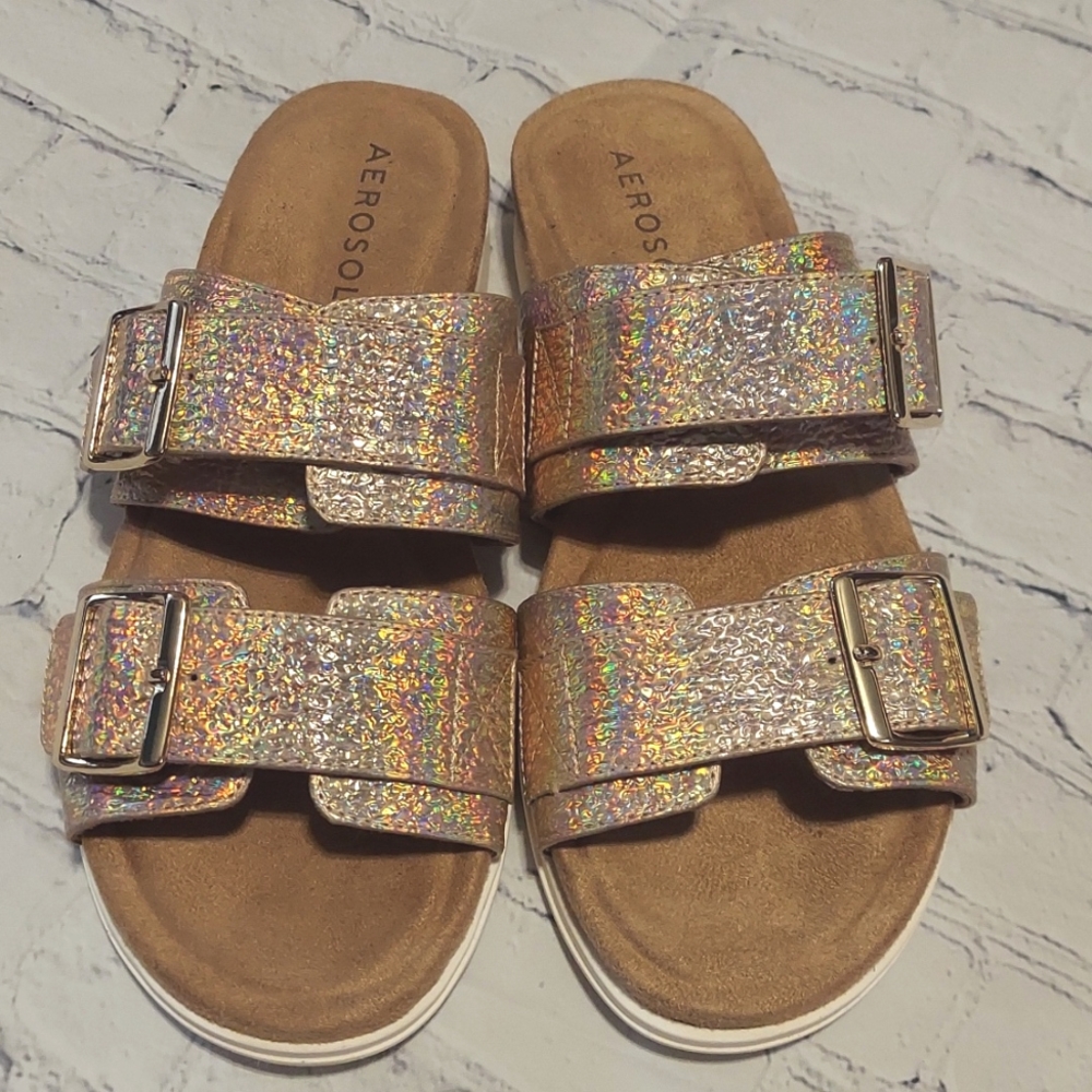 Size 7.5 Aerosole Slide Sandals